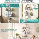 Adjustable Shower Caddy Hanging Over Shower Head, Storage Organizer Rack