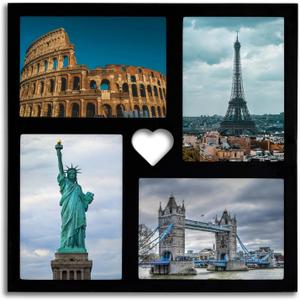 GENTLE DEER Collage Picture Frames, Photo Frame for Wall Hanging & Tablet Display (Black, 5X7)