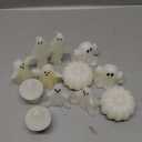 MTLEE 12 Pcs Halloween Ghost Candles Large White Spooky Candle Halloween Decoration Candles Novelty Horror Ghost Pumpkin Decorative Burning Candle for Halloween Party Table Home Decor