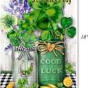 4 x St Patrick's Day Garden Flag,Shamrock St Patricks Flag 12.5 x 18 Inch Clover for Garden and Home Decorations
