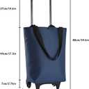 Foldable Shopping Trolley with Wheels - 2 in 1 Reusable Grocery & Travel Bag