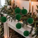 Briful 4" Velvet Christmas Ball Ornaments, 9PCS Matte Green Baubles, Shatterproof Christmas Tree Decorations, Velvet Ornaments for Xmas Tree, Holiday Decor, Christmas Balls Decorations for Trees (100mm 3.94inch)