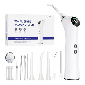 Upgraded Electric Tonsil Stone Remover – High-Precision & Painless Cleaning, Food-Grade Material, 6 Suction Levels | Tonsil Stone Removal Kit with LED Light, Oral Protection & 11 Attachments (Silver)