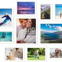 upsimples 10 Pack Picture Frames Collage Wall Decor for Mounting or Tabletop Display, Photo Gallery Frame Set for Family, Multi Sizes Including 8x10, 5x7, 4x6, White