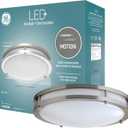 GE LED+ Motion Sensor Fixture, 20W, Flush Mount Ceiling Light with Motion Sensor, Security Light, Soft White (1 Pack)