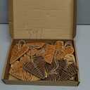 24 Pcs Neutral Valentines Day Heart Ornaments Rattan Wicker Heart Ornaments 3.15 Inch Rustic Farmhouse Valentines Day Vase Bowl Fillers Boho Decorations for Tree Home Wedding Table Craft (Tan, Beige, Brown)