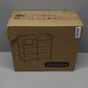 Somdot Black Nightstand with Charging Station and LED Light, Wide 5 Drawers Dresser for Bedroom with Fabric Bins and Open Shelf for Bedroom Kids Closet Dorm Guest Room, Black (11.4"D x 26.2"W x 27.8"H (5 Drawers))