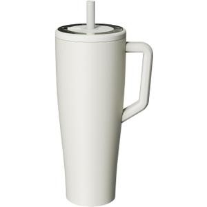 Leak proof No Spill Insulated Water Bottle 40 Oz Leakproof Tumbler Cup with Handle and Flip Straw Dune