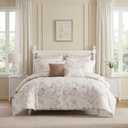 Laura Ashley - Reversible Cotton King Comforter Set with Sham & Pillows
