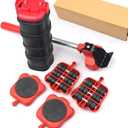 Furniture Moving & Lifting Tool Set, 13 Piece Movers with 360 Swivel Wheels, Lifter for Bed, Sofa, Heavy Appliances, Home & Professional Use, Supports Upto 600 lbs
