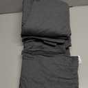 Amazon Basics 4 Piece Breathable 100% Cotton Jersey Bed Sheets Set, Machine Washable, Stretchy Flat and Fitted Sheets, Pillowcase, King, Dark Gray, Solid