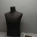 Male Dress Form, Male Mannequin Troso Body with Wooden Stand, Adjustable Height Clothing Manikin for Display and Sewing