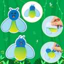 2 x ANGOLIO Cute Firefly Sticky Notes 600 Sheets Spring Easter Insect Animals Firefly Shape Sticky Notes Pads Cartoon Memo Self Adhesive to Do List for School Office Classroom Home Student Supplies
