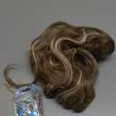 Flufymooz Ponytail Extension, 18 Inch Claw Clip Ponytail Extension, Wavy Curly Claw Clip in Pony Tail Hair Extensions, Pony Tail Synthetic Hairpiece for Women (Honey Blonde with Blonde Highlights)