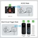 Wireless Doorbell Chime - Compatible with Blink Video Doorbell (2023 release) and Blink Video Doorbell (newest model), 58 Melodies & 5 Volume Levels (1 Video Doorbell Extender 2 Receivers