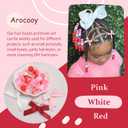 2 x Valentines Day Large Hair Beads 45PCS Bow Hair Clips Acrylic Beads for Braids Satin Small Hair Bows Cute Loc Hair Accessories for Women Girls