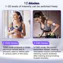 Wireless TENS & EMS Unit Back Pain Relief Massager - APP Controlled Bluetooth EMS Muscle Stimulator Machine for Back Shoulder Leg Neck Pain Relief