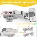 Onemake 10 Pack Soft Close Motion Damper Mechanism for Full Overlay Hinges, Smooth Slow Straight-Arm, Clip Top Retrofitting Attachment, Cabinet Door Concealed Replacement Hardware Accessories