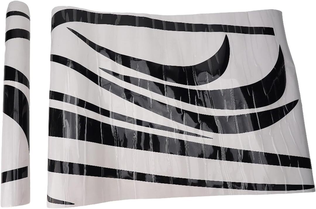 RV Campervan Caravan Vinyl Graphics Decals Stripe Kit, Waterproof Black Side Stickers for Truck Van Trailer Horsebox