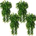 Toprooms 4 Pcs Artificial Hanging Plants, 2.5 Ft Faux Eucalyptus Greenery