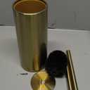 Toilet Brush and Holder, Toilet Brush Stainless Steel, Toilet Bowl Brush for Bathroom Toilet-Ergonomic, Elegant,Durable (Gold)