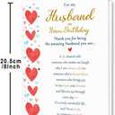 11 x Birthday Card for Husband, Husband Birthday Card from Wife, Romantic Birthday Gifts for Husband, Sweet Happy Birthday Greeting Card for My Husband, Heartfelt Love Card for Men