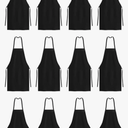 Arkwright Bib Aprons Bulk Pack - Long, Oversized Professional Restaurant Quality, Unisex Kitchen Work Apron for Chefs 12 PCS