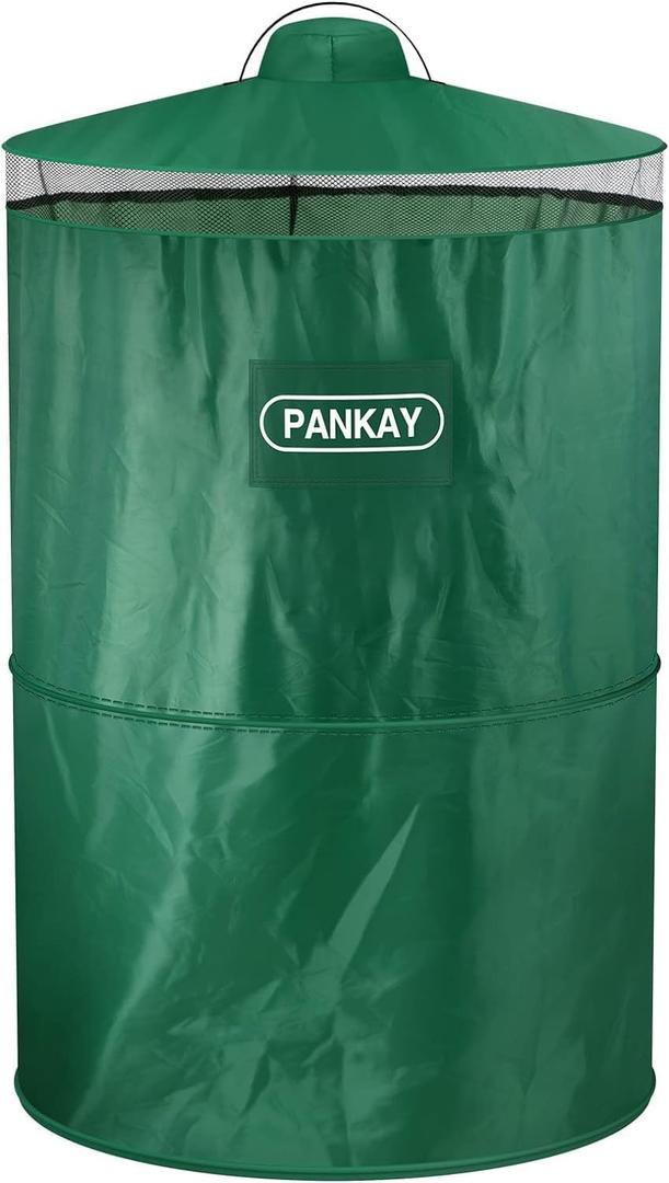 PANKAY Pop Up Privacy Tent, Portable Outdoor Camping Bathroom Toilet Tent, Collapsible Shelter for Camping & Emergency  Lightweight & Sturdy, Easy Set Up, Foldable - with Carry Bag (Green)