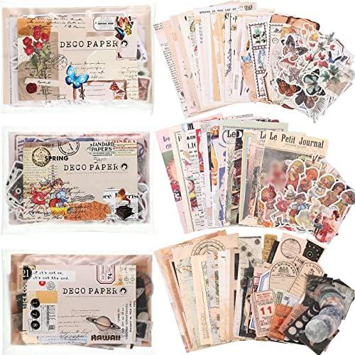 Containlol 600 Pcs Vintage Scrapbook Stickers for Junk Journal Antique Scrapbooking Supplies Aesthetic Decorative Washi Paper Stickers Kit for Bullet Journaling DIY Planner Cottagecore Collage Album