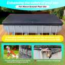 9x18Ft Rectangular Pool Cover with Side Storage for Oval and Rectangular Above Ground Pool, One-Piece Solar Oval Pool Cover, Preventing Waterlogging, UV and Weather Resistant WP:10000kPa+