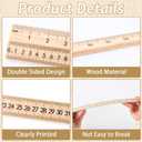 gisgfim 12 Pack 39 Inches Wood Double Sided Meter Stick Yard Stick Wood Economy Meterstick Wooden Ruler 100 Centimeters Measuring Yardstick Bulk School Classroom Home Office Kid Measuring Tailor Craft