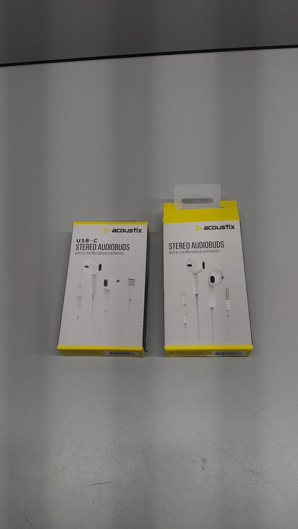 Acoustix USB Stereo Audiobuds 2 Pack