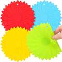 Maxdot 4 Pcs Large Rubber Jar Opener Pad Jar Opener 6.10 Inch Multi Function Non Slip Jar Opener Resistant Coasters for Weak Arthritis Hands Seniors Easy Opening(Bright Colors)