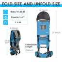 WIPHA Hiking Backpack Carrier, Lightweight Toddler Shoulder Carrier with Sun Shade, Foldable Frame, Breathable Mesh Backrest, Toddler Hiking Backpack for Kids 6 Months to 2 Years Old