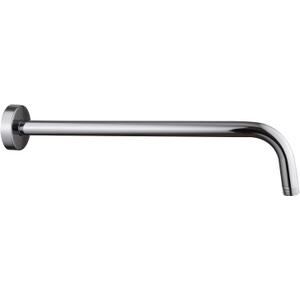 16 Inch Shower Arm with Flange,Stainless Steel 90 Degree Rain Shower Head Extension Arm,Wall-Mounted Shower Head Arm for Fixed Shower Head,Chrome
