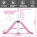 Kids Gymnastics Bar Gymnastic Equipment for Home Adjustable Height Gymnastic Training Bar Gymnastic Stuff for 3-7 Years Old Girls (Pink)