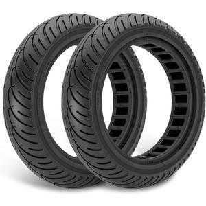 8.5 x 2.0 Inches Electric Scooter Gotrax Tire 50/75-6.1 Solid Tire Fit for Gotrax Gxl V2/XR Apex Xl~Hiboy S2 Max Pro~Hover 1~AOVOPRO ES80~Xiaomi, 8 1/2" Tyre Anti-explosion Replacement Wheel (Coil Black 2Pcs)