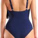 ARENA Women's Lara Shapewear Soft Curve Back B Cup One Piece Swimsuit (Blue) 34