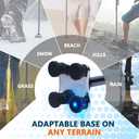 Walking Cane for Men & Women - Walking Stick for Seniors with Autonomous Standing Base - Foldable, Adjustable, Collapsible Canes with Freely Rotating Base and Soft TPR-Coated Handle