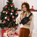 Birthday Gifts Christmas Personalized Gift for 4 5 6 7 8 9 10 11 12 13 14 Year old Girls Teen Sister Kid Initial Letter Fanny Pack Trendy Stuff Crossbody Bag Black Letter A