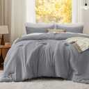 Bedsure Twin/Twin XL Comforter Set, Grey Soft Prewashed Bedding for All Seasons, 2 Pieces GentleSoft Bed Set, 1 Lightweight Comforter (68"x88") and 1 Pillowcase (20"x26")