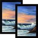 LUCKYLIFE 16x24 Frame in Black, Gallery Frame for Wall Mounting, 2 Pack