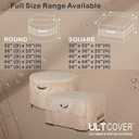 ULTCOVER Patio Fire Pit Table Cover Round 44 inch Outdoor Waterproof Fire Bowl Cover