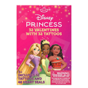 Disney Princess 32 Valentines Cards with Tattoos, Pack of 3
