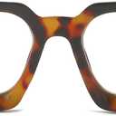 2 x Square Frame Glasses for Men Women Fashion Rectangle Computer Glasses Fake Face Glasses (Tortoise)