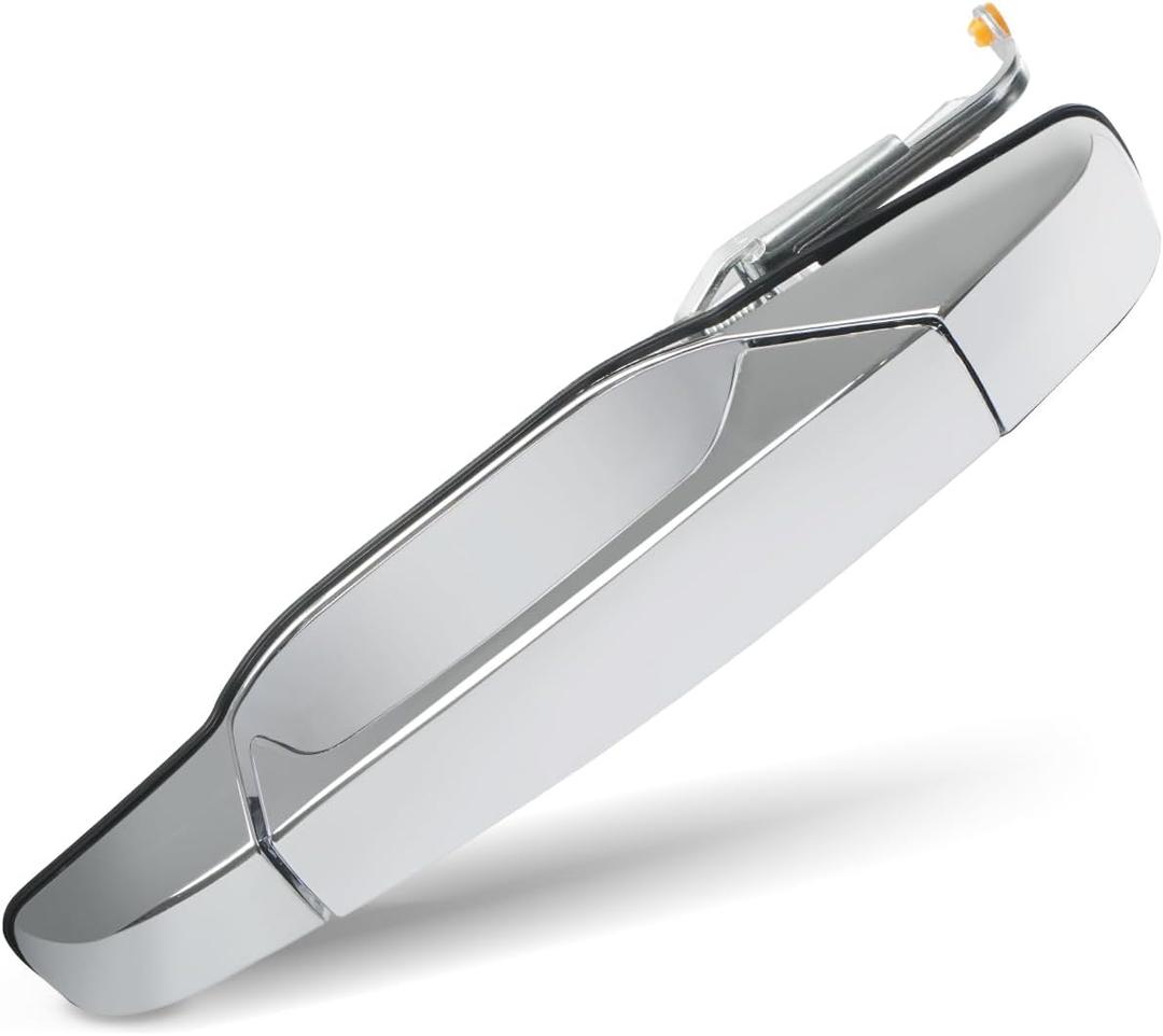 Exterior Chrome Door Handle Rear Left Driver Side Compatible with 2007-2014 Chevy Silverado Suburban Avalanche Tahoe, GMC Sierra Yukon, Cadillac Escalade Replace 15915659, 20954849, 22738725, 25890289