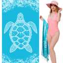 Oversized Turkish Beach Towel Blanket XXL Cotton Sandproof Towels Boho Woven Extra Large Big Sand Free Giant Throw Blankets Huge Quilt XL Picnic Camping Necessities Cloud for Adult Gifts
