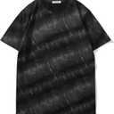 VEIISAR Men's Crew Neck T Shirt - Fitted Elastic Tees Fresh Print Tshirts - Pattern & Color 20+ (XXL)