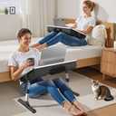 2-in-1 Bed & Lap Desk with Soft Cushion, Adjustable Height & Angle