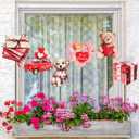 Pickmesh 6 Pcs 12" H Valentine's Day Metal Yard Sign Vintage Valentine Metal Yard Sign Barn Garden Stake for Planter Pot Walkway Pathway Outdoor Decor Lawn Decoration